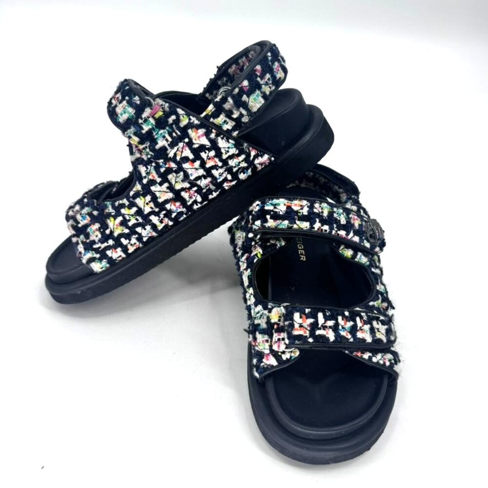 Kurt Geiger Sandal London Orson Slingback Fabric EU 38.5 US 8.5 Boucle
